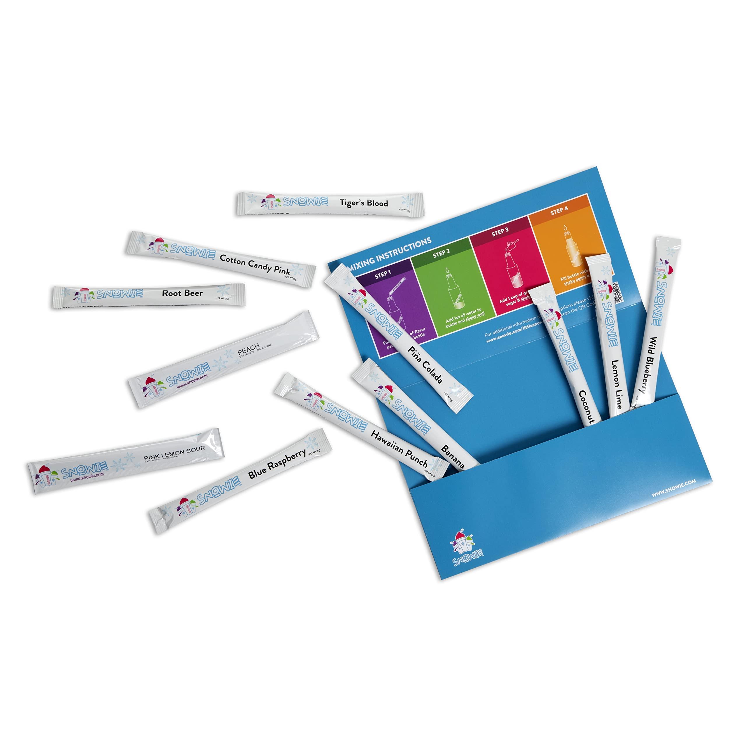 SNOWIE SNOWIE - Original Shaved Ice Snow Cone Flavor Syrup Powder Sticks 12 Pint Pack - Oahu Kit
