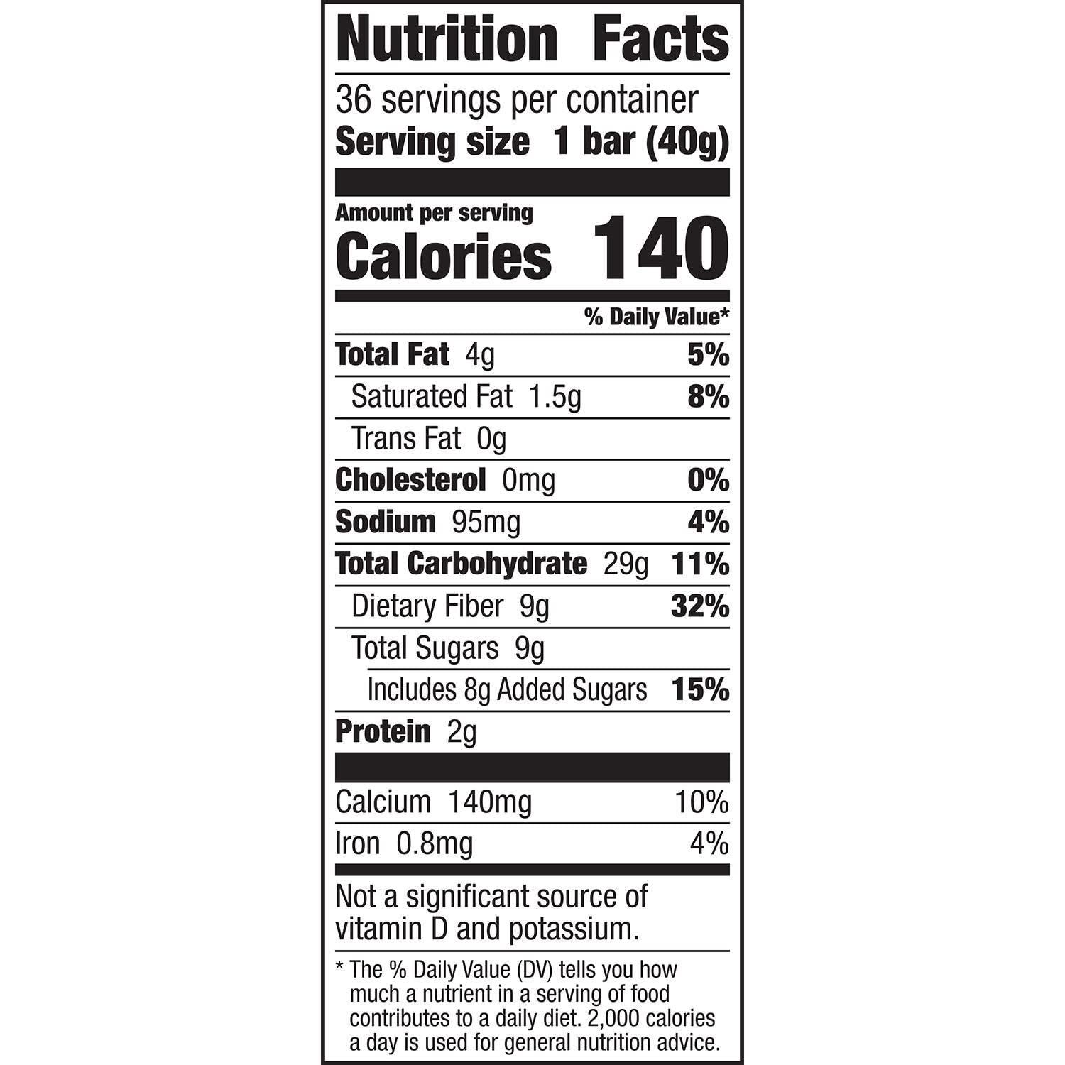 Fiber One Fiber One Oats and Chocolate Chewy Bars, 1.4 Ounce (Pack of 36)