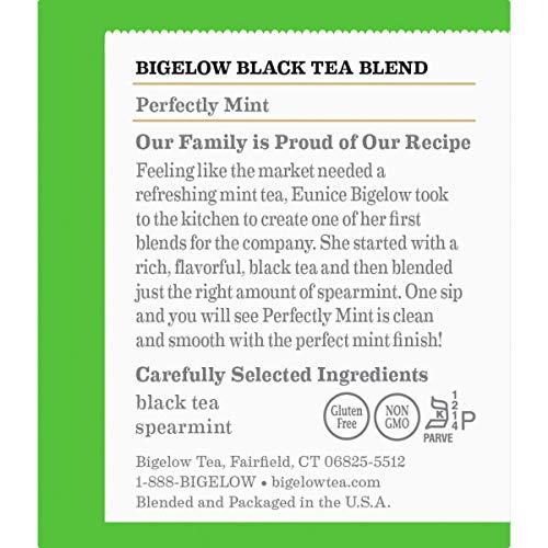Bigelow Tea Bigelow Perfectly Mint Black Tea, Caffeinated, 20 Total Tea Bags