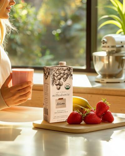 Milkadamia milkadamia Organic Artisan Macadamia Milk, 32 FL OZ (Pack of 6)