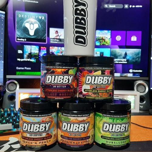 Dubby Dubby - Gamer Energy Drink Powder for Gaming - Sugar Free Energy Drinks, Nootropics Jitter-Free Natural Energy Powder, Green Apple and Secret Sauce Flavor, 30 Serving, 5.61 Ounces (DubSludge)