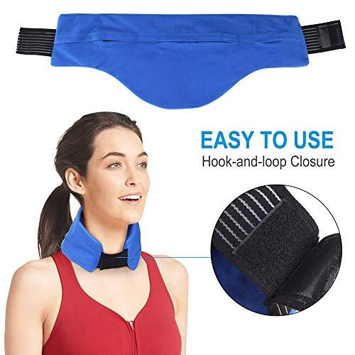 LotFancy LotFancy Neck Ice Pack Wrap, Hot Cold Therapy for Shoulders, Cervical, Medical Cooling Gel Pack, Relieve Pain Arthritis Tendonitis Sports Injuries Migraines Headache
