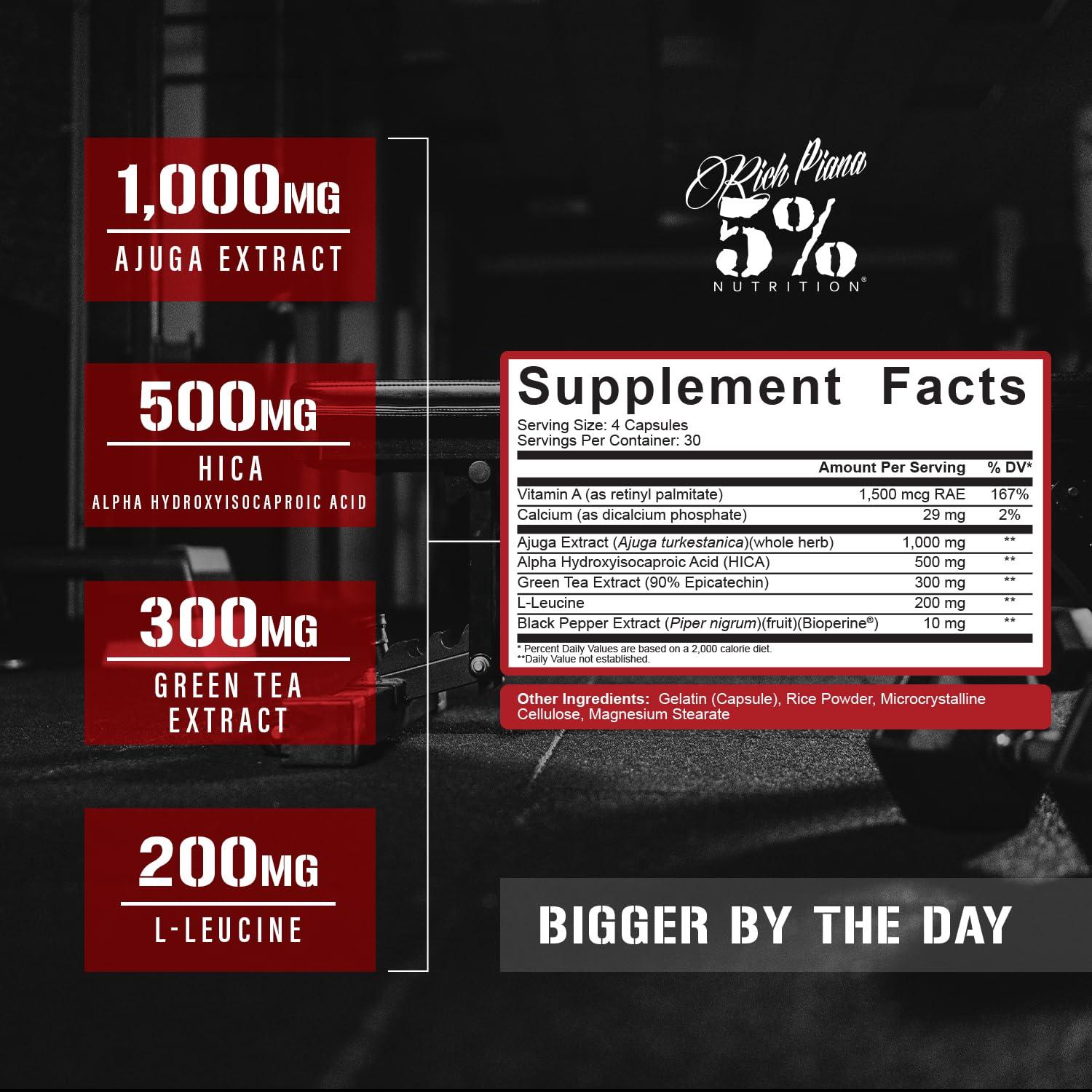5% Nutrition 5% Nutrition Rich Piana Liver & Organ Defender with NAC + Post Gear PCT + Bigger by The Day (Bundle)