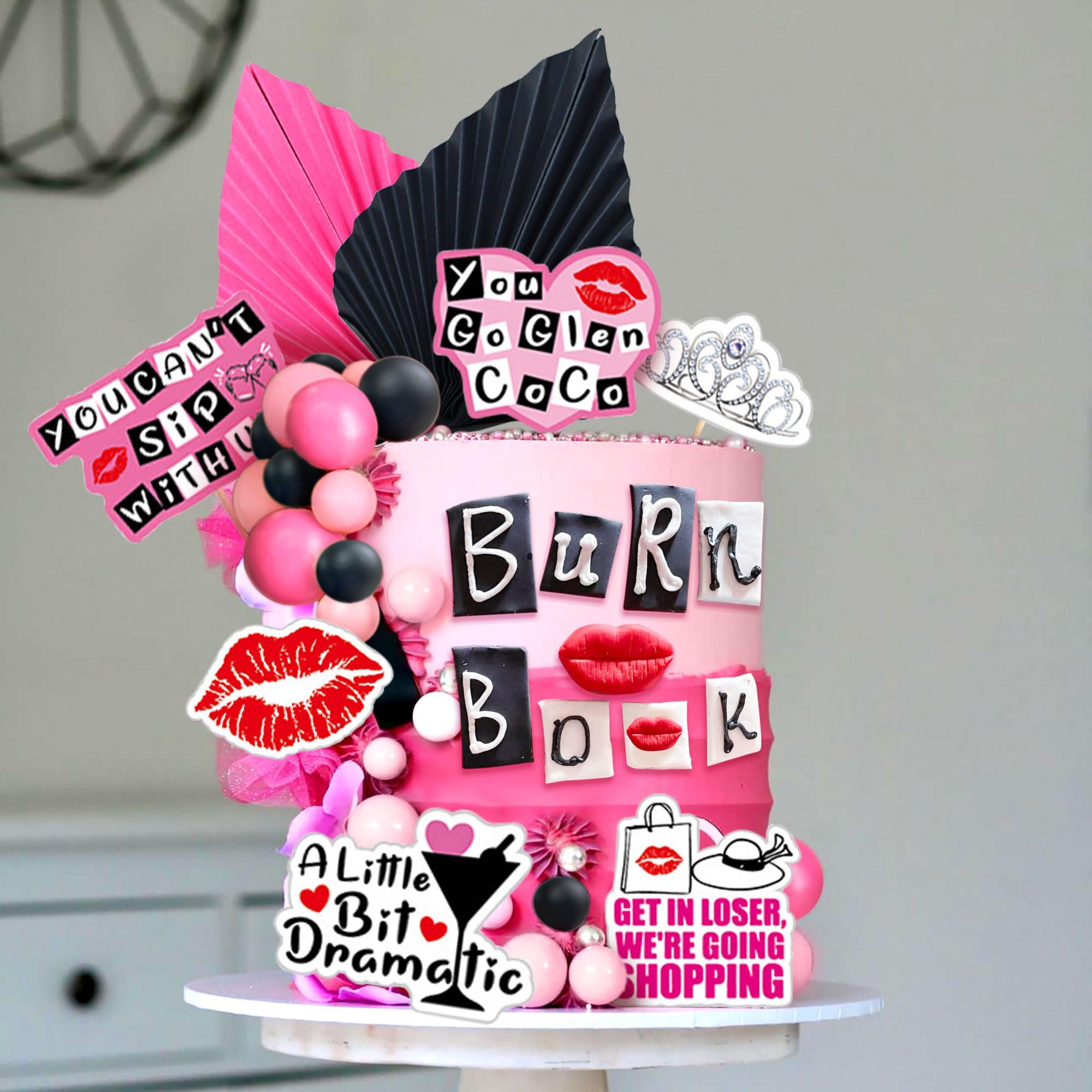 LaVenty LaVenty Mean Girl Cake Topper Mean Girl Birthday Party Decoration Cupcake Toppers for Wedding Bridal Shower Bachelorette Theme Girls Party Cake Decorations Supplies
