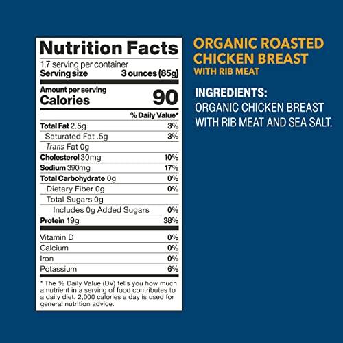 Wild Planet Wild Planet Organic Roasted Chicken Breast With Rib Meat, Skinless and Boneless, Sea Salt, Free Range, Non-GMO, Gluten Free, Keto and Paleo, 5 Ounce Single Unit/Can