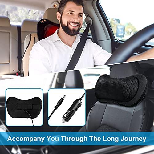 AKMONA Shiatsu Massage Pillow Back and Neck Massager with Heat Deep Tissue Massager for Pain Relief Gift for Women Men Mom Dad Kneading Massager for Neck Back Shoulder Foot Calf Leg Hand at Home Office Car