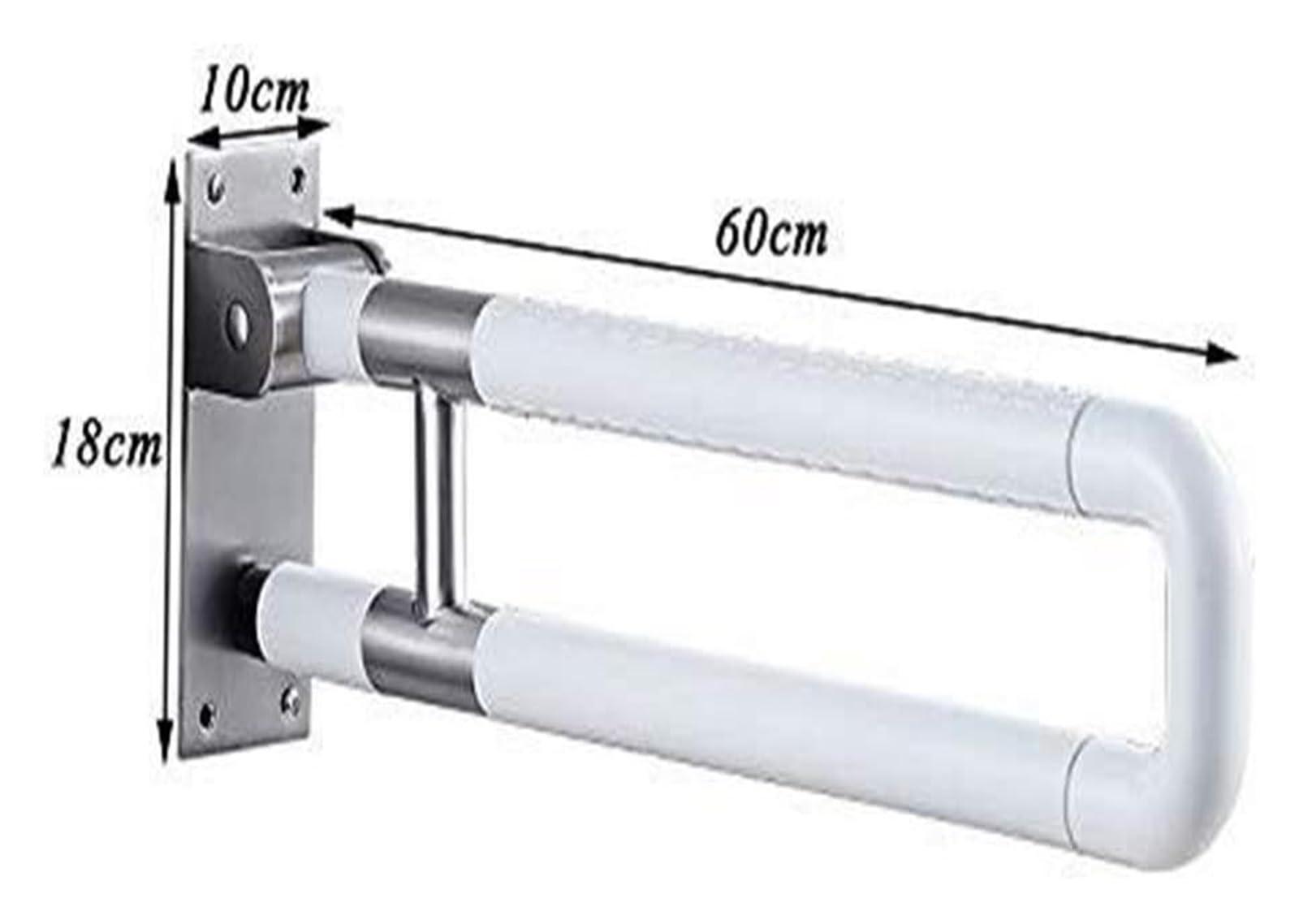 TiStm Grab Bar Bathroom Grab Rails,U Shaped Grab Bars,Foldable Non-Slip with Fluorescent Bathroom Safety Handrail for Elderly or Disabled in Toilet Wc