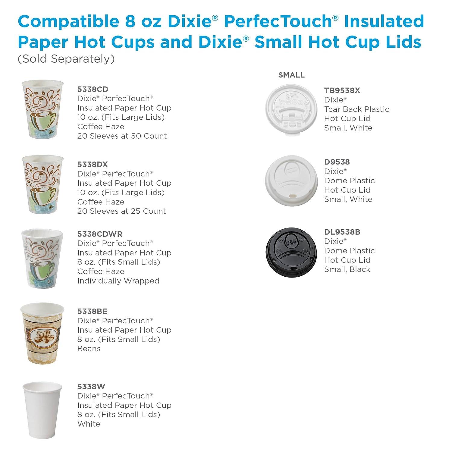 Dixie Dixie PerfecTouch Insulated Paper Hot Coffee Cups by GP Pro, 8 oz,50/pack