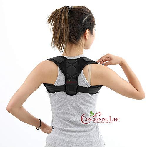CONCERNING LIFE Posture Corrector For Men and Women - Upper Back Brace Posture Corrector - Back Support Brace - Helps Clavicle Support , Adjustable Back Straightener Helps back Pain Relief Neck, Back & Shoulder,