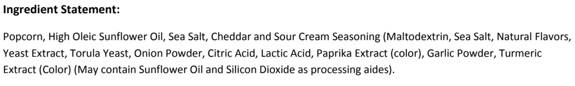 Live Love Pop Live Love Pop Cheddar and Sour Cream Popcorn, Gluten Free, Non GMO, 4.4 Ounce (Pack of 12)