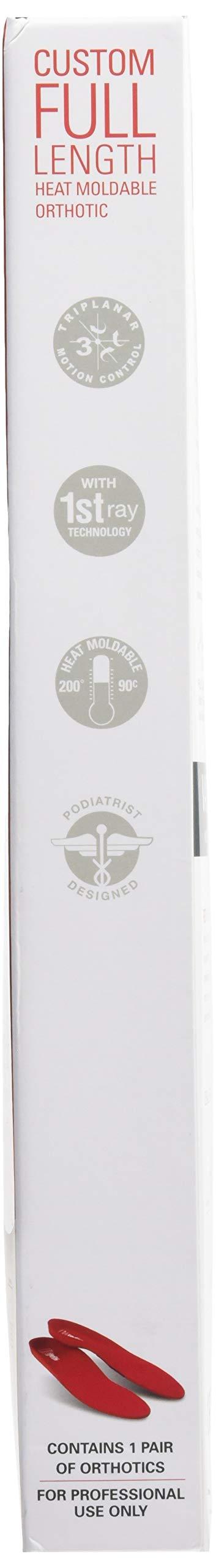 Vasyli Vasyli Custom Full Length Insoles, Red, X-Large, Heel Grid Reduces Slippage, Firm Density, Biomechanical Control, Fast & Effective Pain Relief, Treats Pronation, Built-in Rearfoot Varus Angle -41