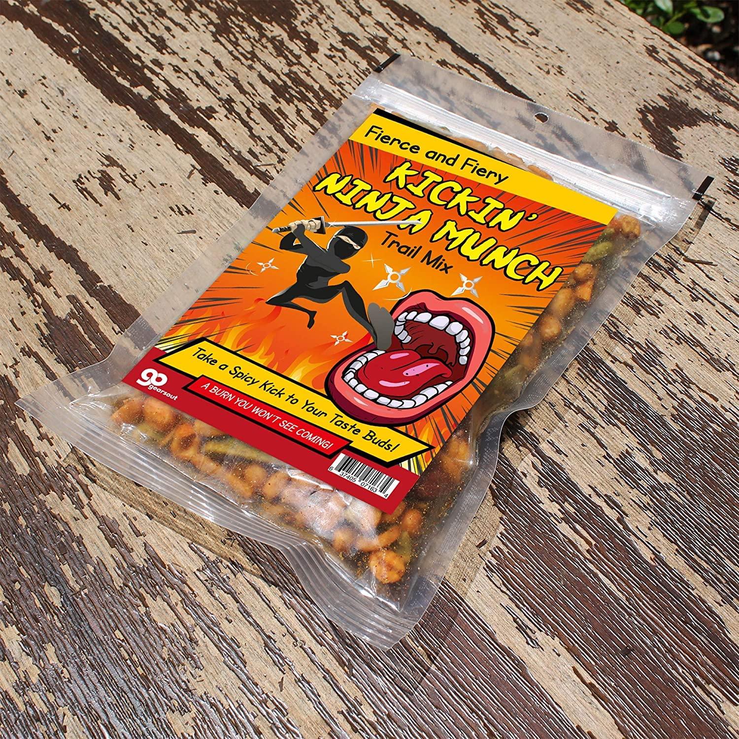GearsOut Funny Trail Mix Gift Ideas - Hilarious Stocking Stuffers for Men Food - Spicy Gifts for Men - Funny Foods Gifts - Gourmet Basket Ideas Care Packages Novelty Christmas Gag Gifts for Adults Teenagers Boys Girls Husbands Friends Coworker (Ninja)