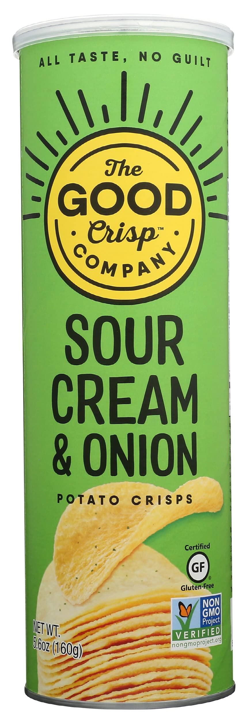 The Good Crisp Company The Good Crisp Company, Sour Cream & Onion Flavor Potato Crips, 5.6 Oz (Pack of 8)