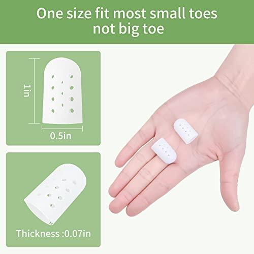 Hoogoo Pinky Toe Protectors, Beige Little Toe Covers Toe Sleeves, Protect Toe By Toe from Rubbing, Ingrown Toenails, Corns, Blisters, Hammer Toes and Other Painful Toe Problems