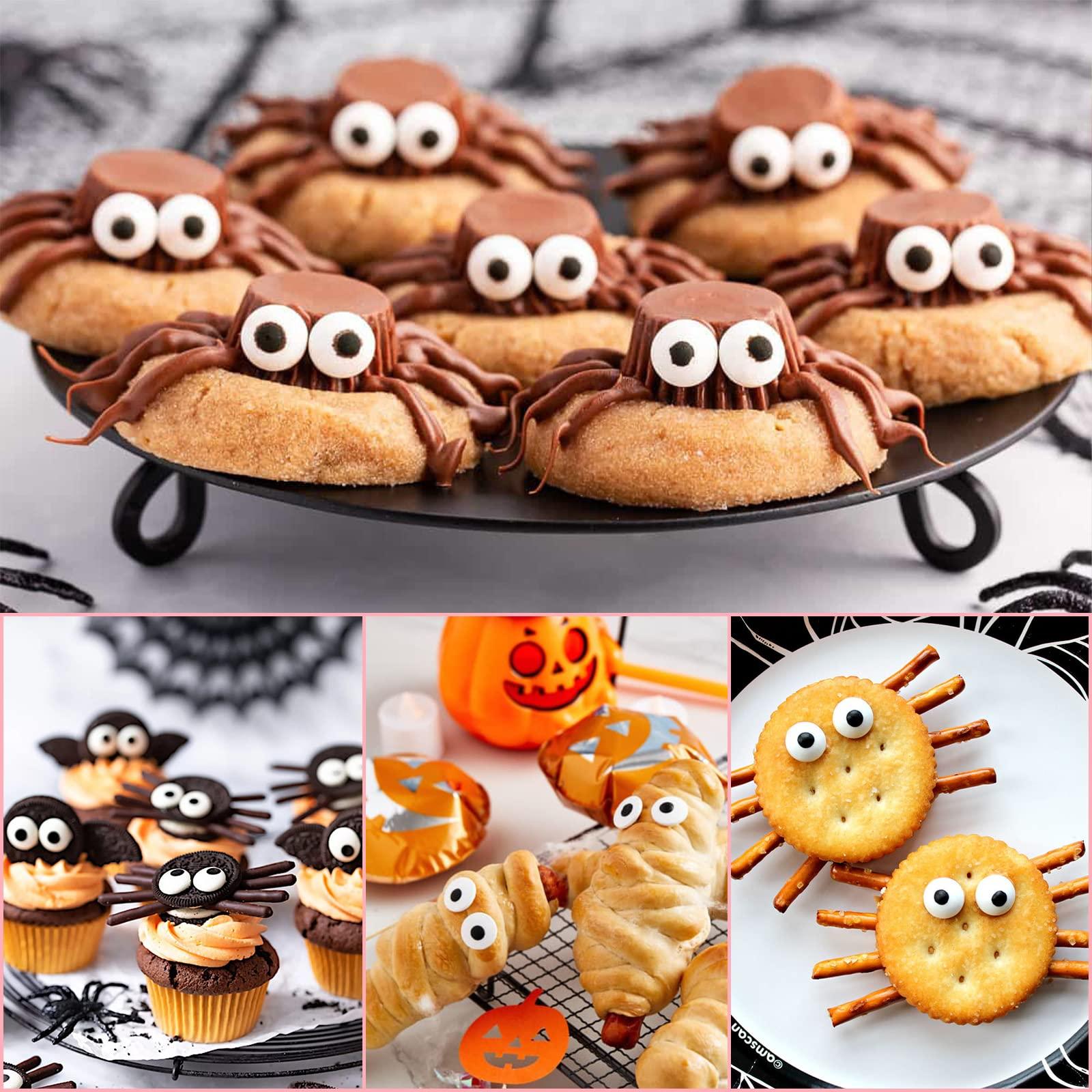 EPHVODI Candy Eyes for Decorating 7mm 1cm Edible Eyes for Cupcakes Cake Eyeballs Edible Googly Eyes Dessert Sprinkles Halloween Christmas Cupcakes Decoration