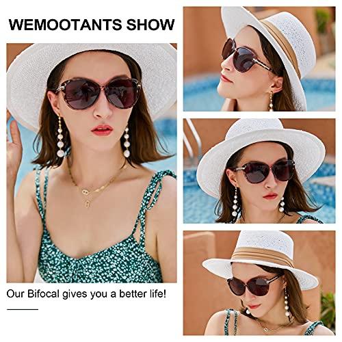 WEMOOTANTS WEMOOTANTS Stylish Bifocal Readers Sunglasses Women Sun Reading Glasses Outdoor UV Protection Blue Light Blocking 350 100 150 200 250 300 400 Tortoise