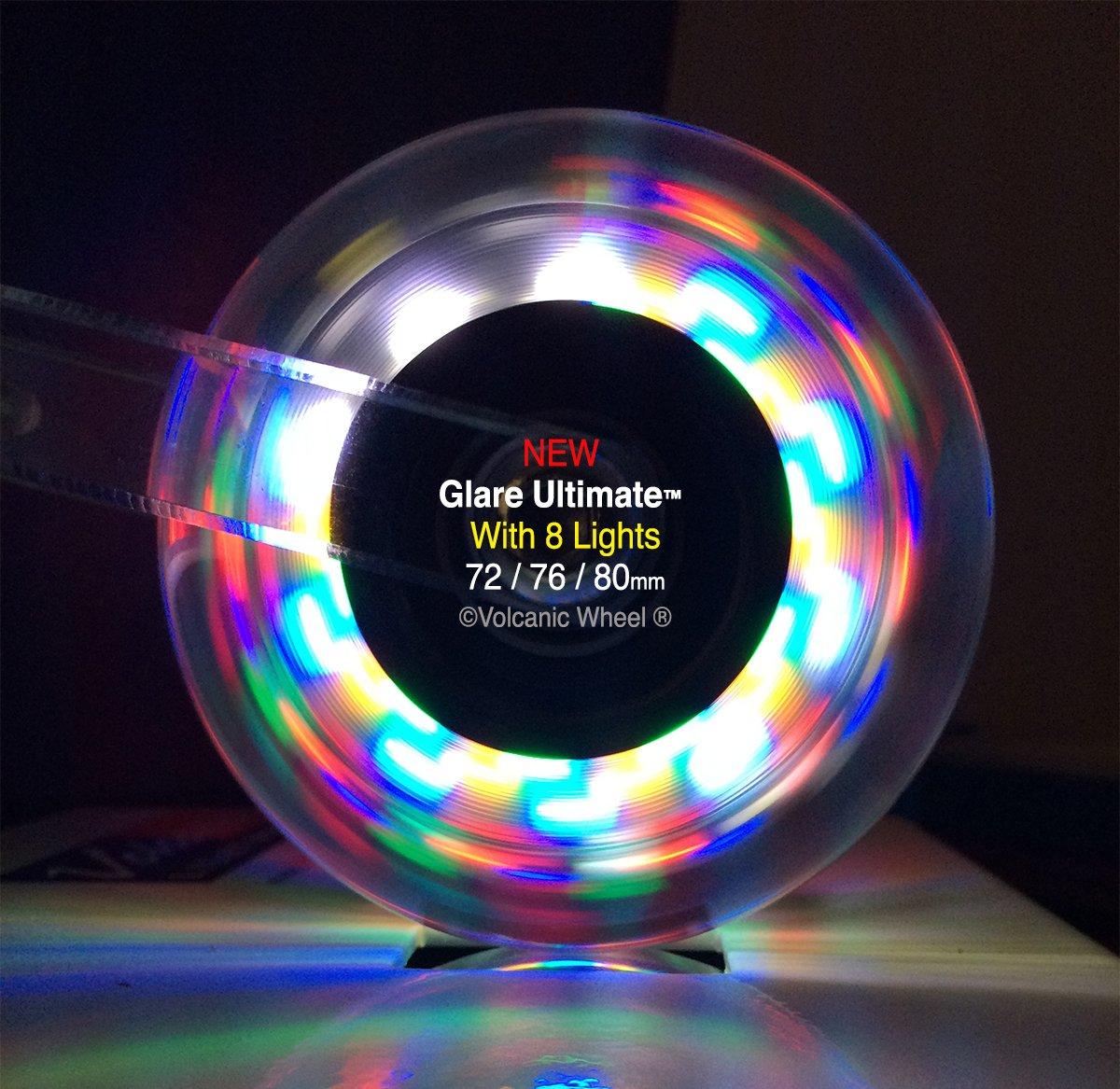 volcanic 5\" x 1 1/4 Lighted Caster Wheelchair Wheel (8 Lights). Price is for 1 Set of 2 Wheels