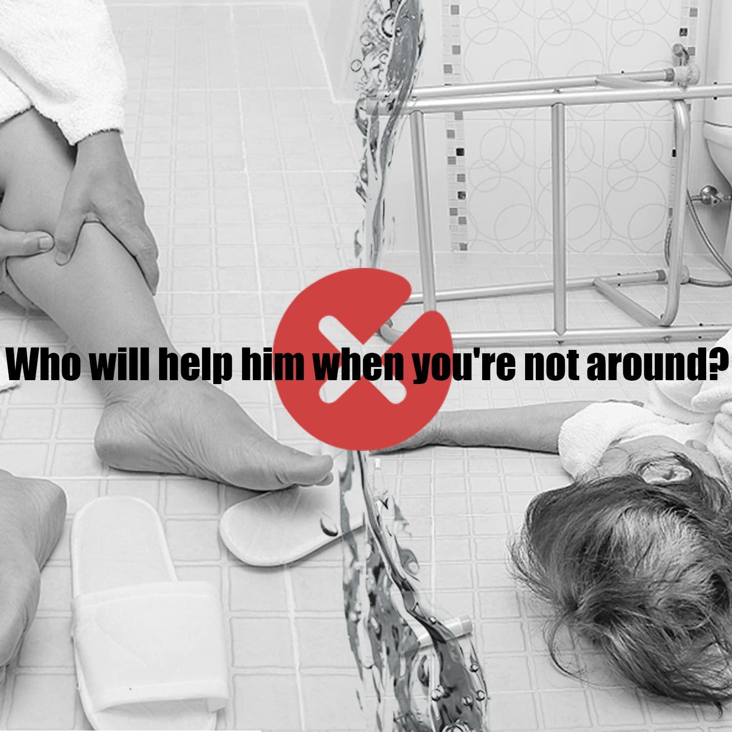 LORESJOY LORESJOY Shower Handles for Elderly Suction, 2 Pack Grab Bars for Bathtubs and Showers, Suction Grab Bars for Shower, Heavy Duty No Drilling Shower Bars Safety for Seniors