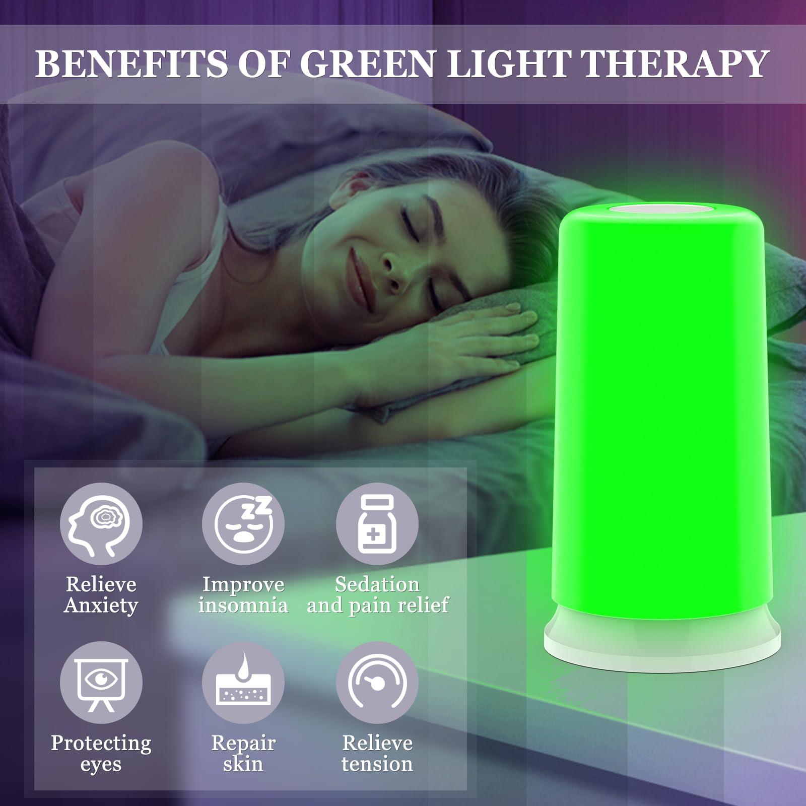 iKeener iKeener Green Light Therapy Lamp for Migraines,10000 Lux Mood&Energy Enhancing Light Therapy Lamp for Headaches,Insomnia,Anxiety Relief,Relaxation,Adjustable Warm White&Green Brightness