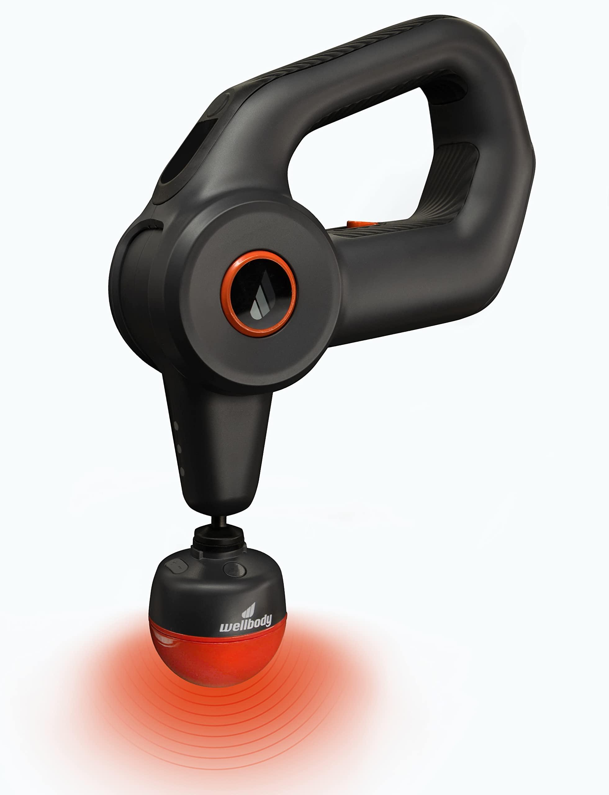 Wellbody Wellbody Deep Tissue Massage Gun with Heat | Gun Massager with Heat Ball Technology | 5 Speed Option Massage Guns | Portable Massage Gun | Handheld Massage Gun, Travel Massage Gun for Muscle Relief 5