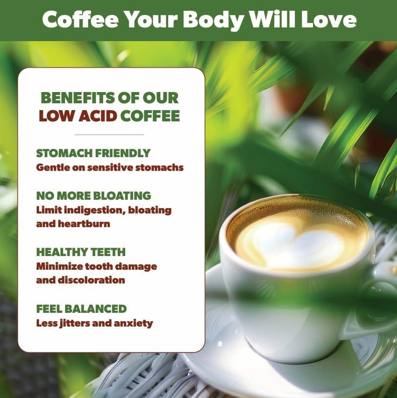 Java Planet Organic Coffee Roasters Java Planet Low Acid Coffee, Guatemalan Organic Coffee Beans, Smooth Full Flavored, Single Origin: Whole Bean Medium Roast - Smithsonian Bird Friendly 2-1LB Bags