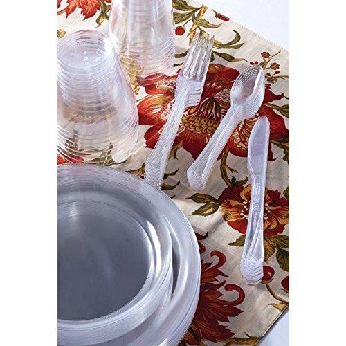 Hanna K. Signature Collection Clear Deluxe Round Plastic Buffet Dinner Plates - 6\" (Pack Of 30) - Sturdy & Elegant Disposable Dinnerware For Parties, Weddings & Events