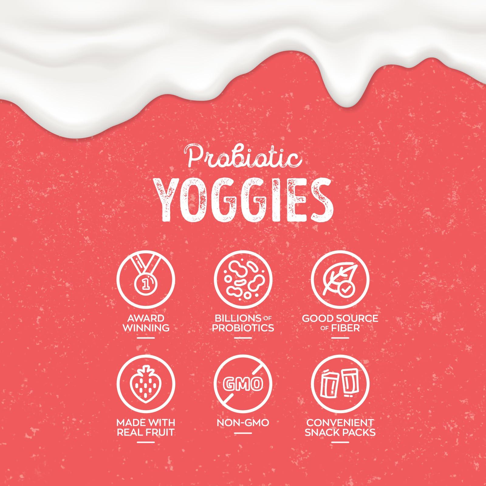 Nature's Garden Nature\'s Garden Probiotic Strawberry Yoggies, 21oz (30 x 0.7oz), Yoggie Bites Strawberry Strawberry Yogurt Covered Snack Pack, High Fiber, Delicious Real Fruit Pieces, No Artificial Ingredients, Healthy Snack for Adults