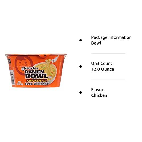 Maruchan Maruchan Bowl Chicken Flavor Ramen Noodles with Vegetables 3.31 OZ (Pack of 12)