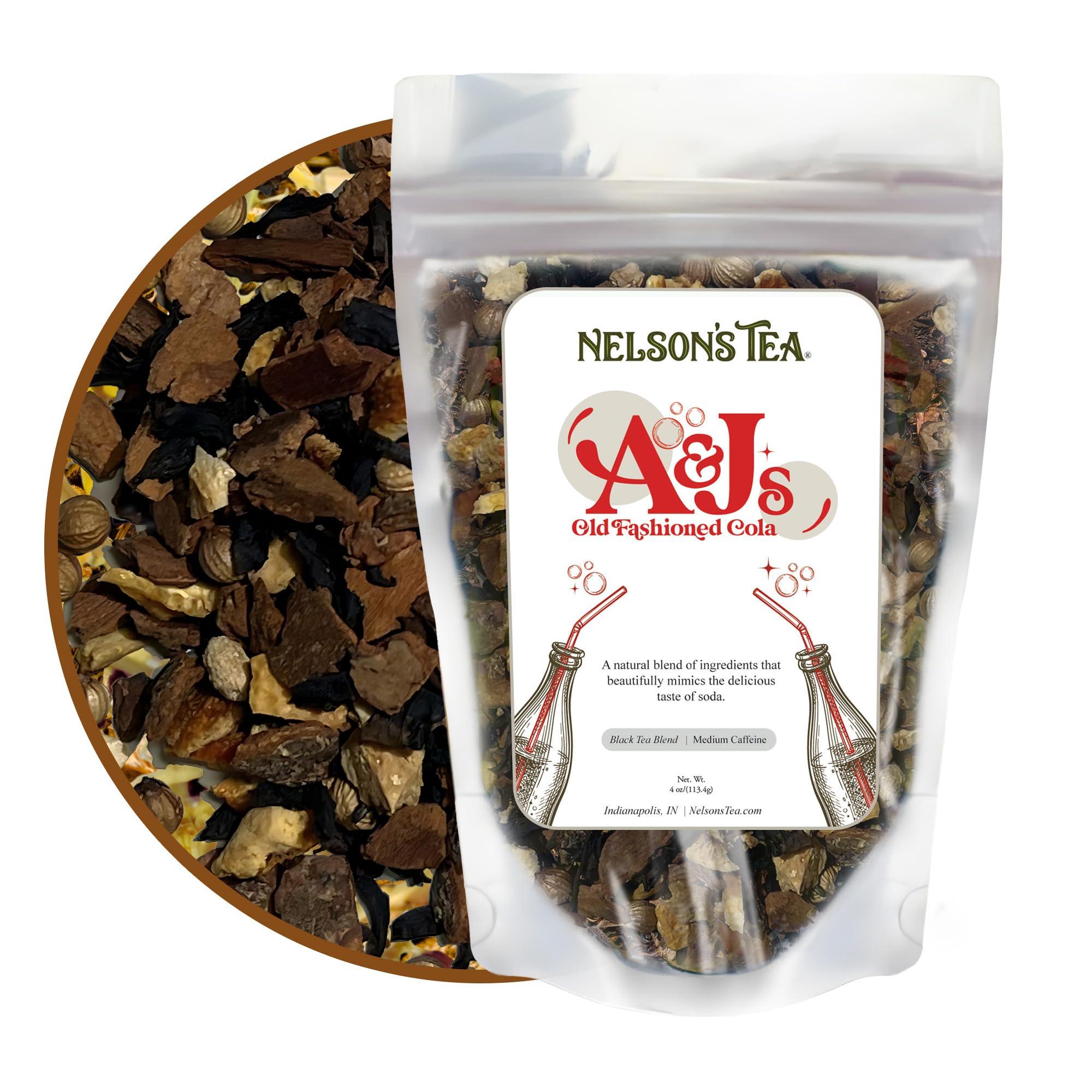 Nelson\'s Tea Nelson\'s Tea - A&J\'s Old Fashioned Cola Tea - Chicory Root, Cinnamon, Black Tea, Coriander, Lemon Peel, Orange Peel and Natural Flavoring - 4 Oz