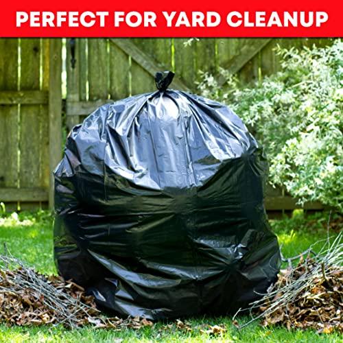 Tasker Tasker 64-65 Gallon Trash Bags for Toter, (Huge 50 Bags w/Ties) 60 Gallon Trash Bags, xl Large Garbage Bags 64-65 Gallon Extra Large Leaf Bags, Commercial Trash Bags