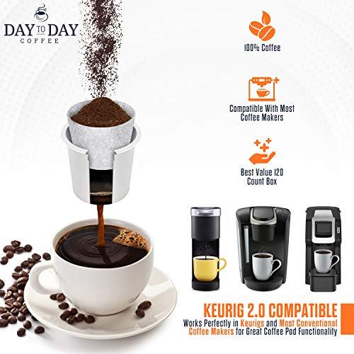 Day To Day Coffee Day To Day 120-Count Donut Blend, Medium Roast Single Serve Coffee Pods for K-Cup Keurig Brewers