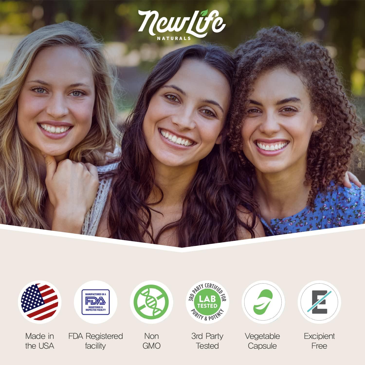 NewLife Naturals NewLife Naturals D-Mannose Capsules | w/Cranberry and Hibiscus Extracts | Natural Urinary Tract Health Supplement | 1400mg Pure Veggie Powder | 60 Veggie Capsules