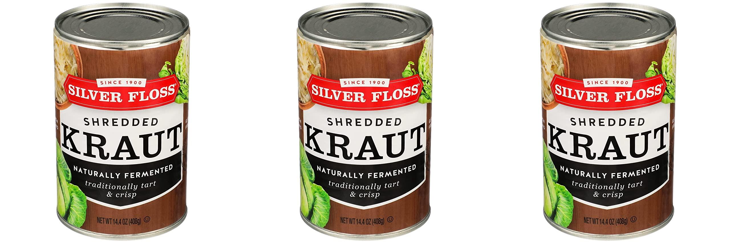 Silver Floss Silver Floss Shredded Kraut, 14.4 oz (408 g) (Pack of 3)