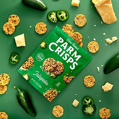 Parmcrisps ParmCrisps – Jalapeno Cheese Parm Crisps, Made Simply with 100% REAL Cheese | Healthy Keto Snacks, Low Carb, High Protein, Gluten Free, Oven Baked, Keto-Friendly | 1.75 Oz (Pack of 12)