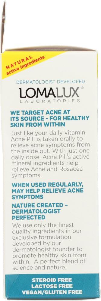 Loma Lux Lomalux Acne Pill, 60 Quick Dissolving Pills Each (Pack of 2)