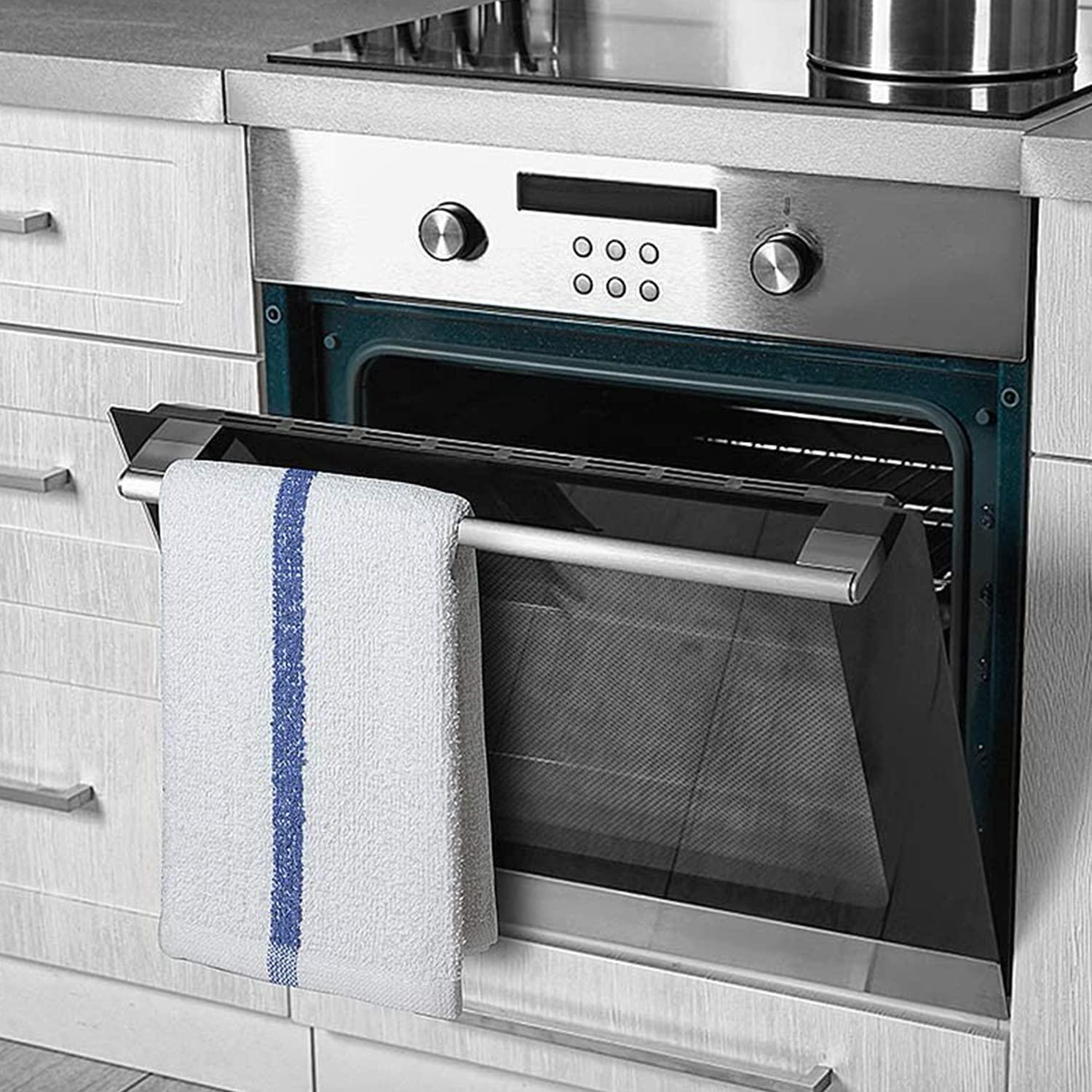 TOALLA TOALLA Bar Mop Blue Stripe 16x19 4 lbs Pack of 24, 100% Cotton Double Stitched Route Ready Absorbent Kitchen Towel Dish Towels and Dishcloths Towels Sets Washcloth Kitchen Towels