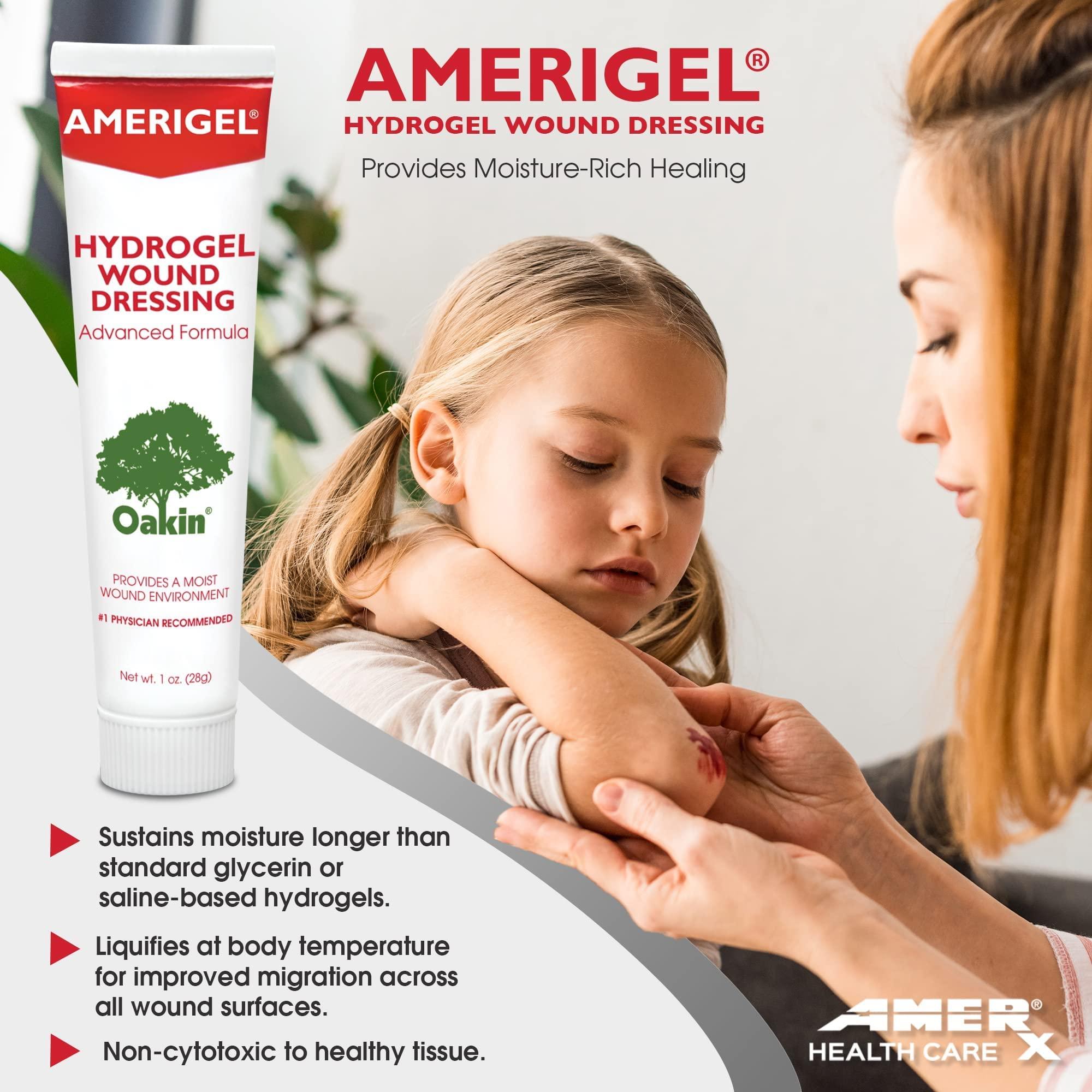 AMERIGEL AMERIGEL Total First Aid Bundle (1 oz. Hydrogel Wound Dressing, 7.1 oz. Saline Wound Wash, Bordered Gauze Dressing)