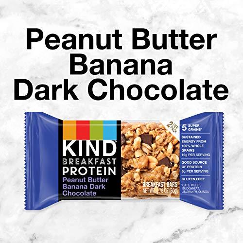 KIND KIND Breakfast Protein Bars, Peanut Butter Banana Dark Chocolate, Healthy Snacks, Gluten Free, 8g Protein, 32 Count
