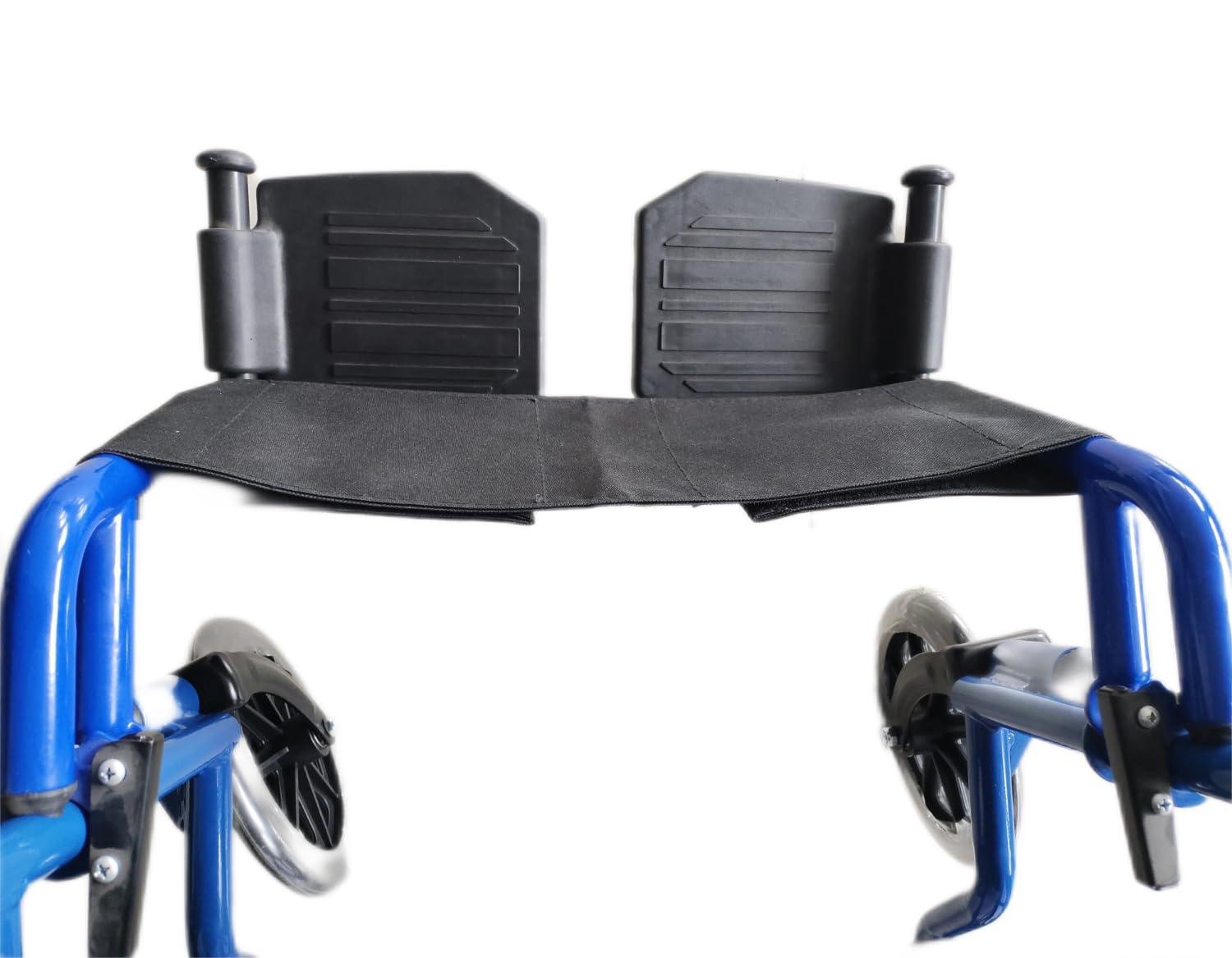 ForconMed Calf Strap for Wheelchair and Transport Chair,16"-20" seat Width Universal,Leg Strap Support Lower Leg,Widened Size:L32.7"*W6.3",Oxford Cloth Material,Wheelchair Universal Replacement Parts 1Ea,Black