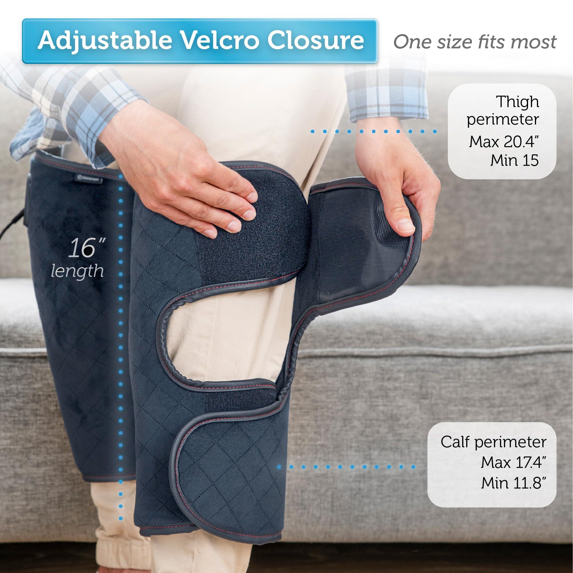 COMFIER COMFIER Heated Knee Massager Heating Pad for Knee Pain Relief,FSA or HSA Eligible, Heat Knee Warmers Wrap with Massage and Vibration-Gray