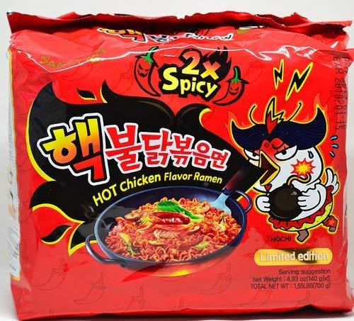 Samyang Samyang 2X Spicy Hot Chicken Flavor Ramen, 4.9oz (Pack of 5)