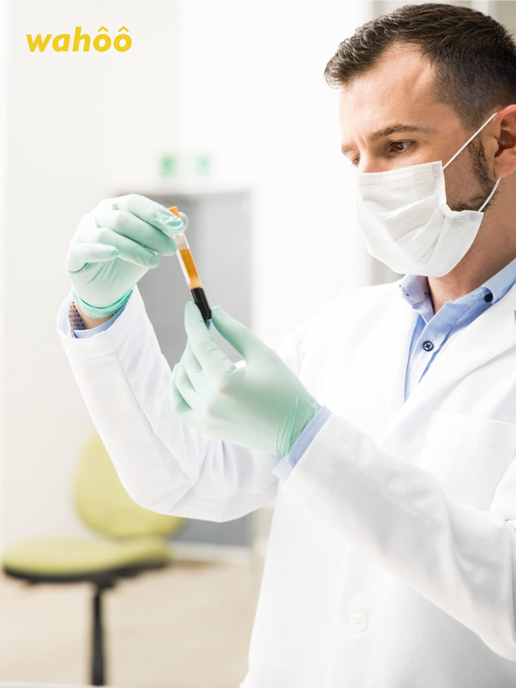 LANON Protection LANON 5 mil Vitamin-E Coated Latex Disposable Gloves, Food-Contact Grade, Fully Textured, Green, Large