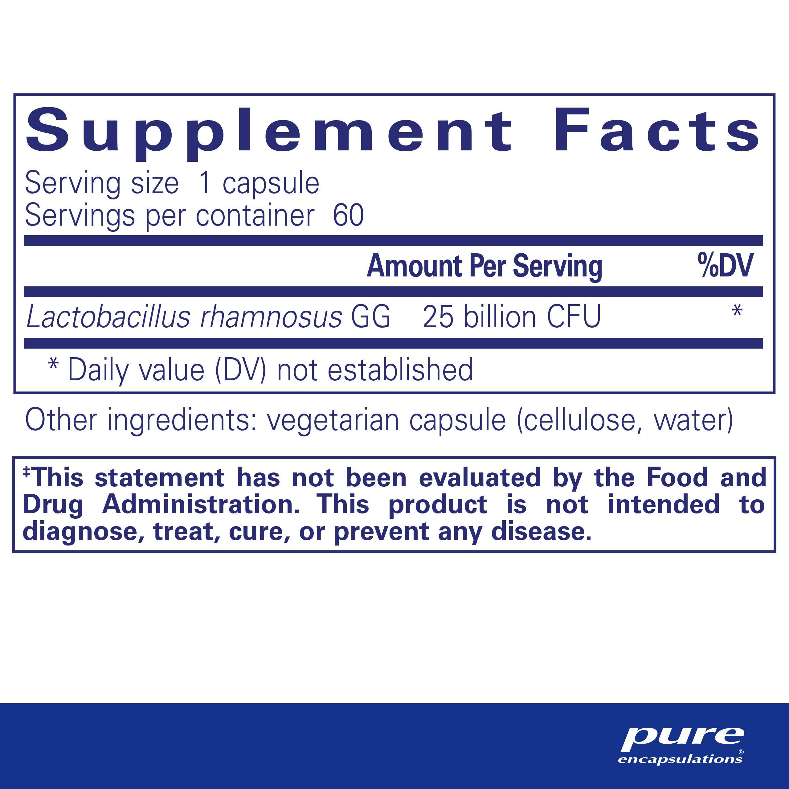 Pure Encapsulations Pure Encapsulations - PureGG 25B - Promotes GI and Immune Health Across All Ages - 60 Capsules