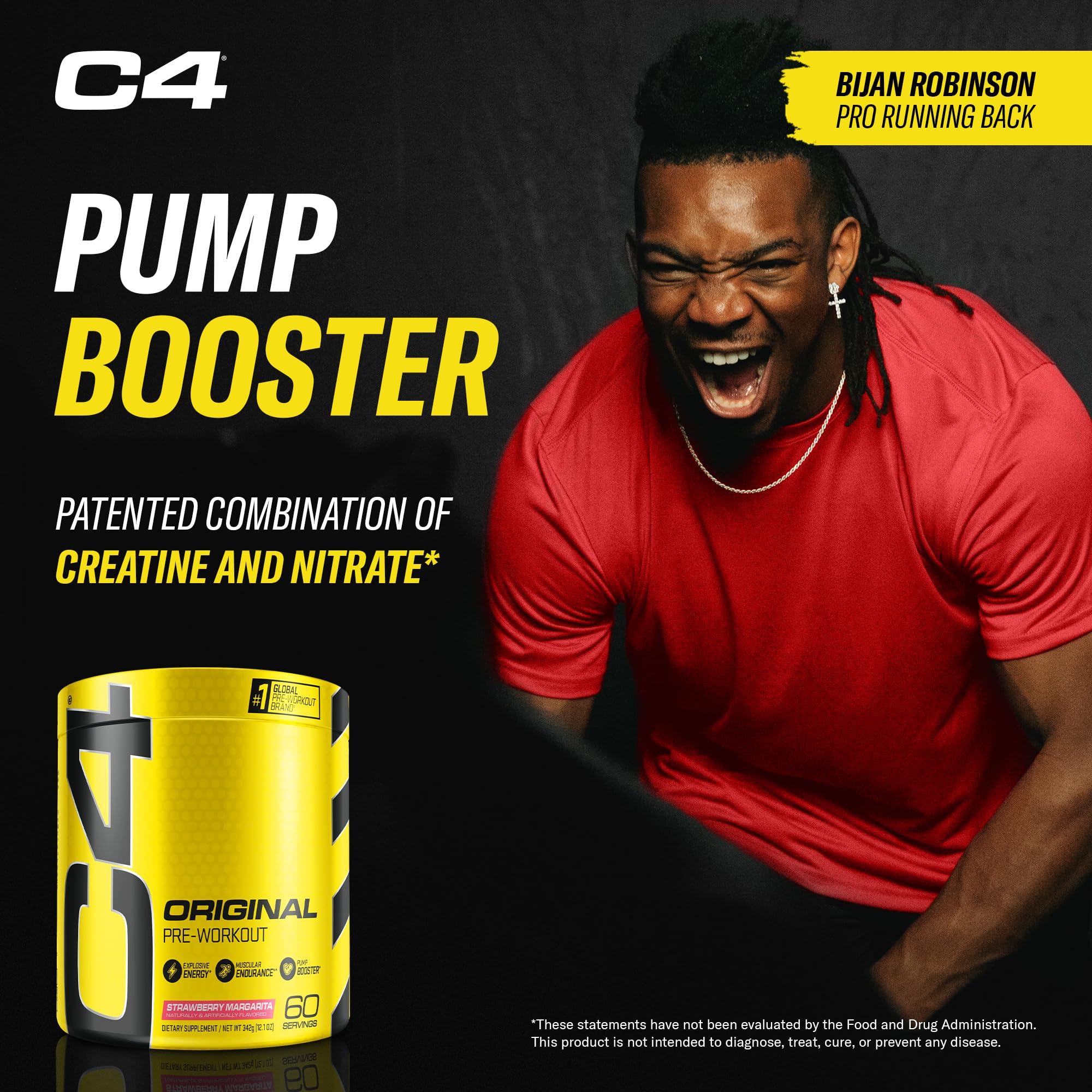 Cellucor Cellucor C4 Original Pre Workout Powder Strawberry Margarita | Vitamin C for Immune Support | Sugar Free Preworkout Energy for Men & Women | 150mg Caffeine + Beta Alanine + Creatine | 60 Servings