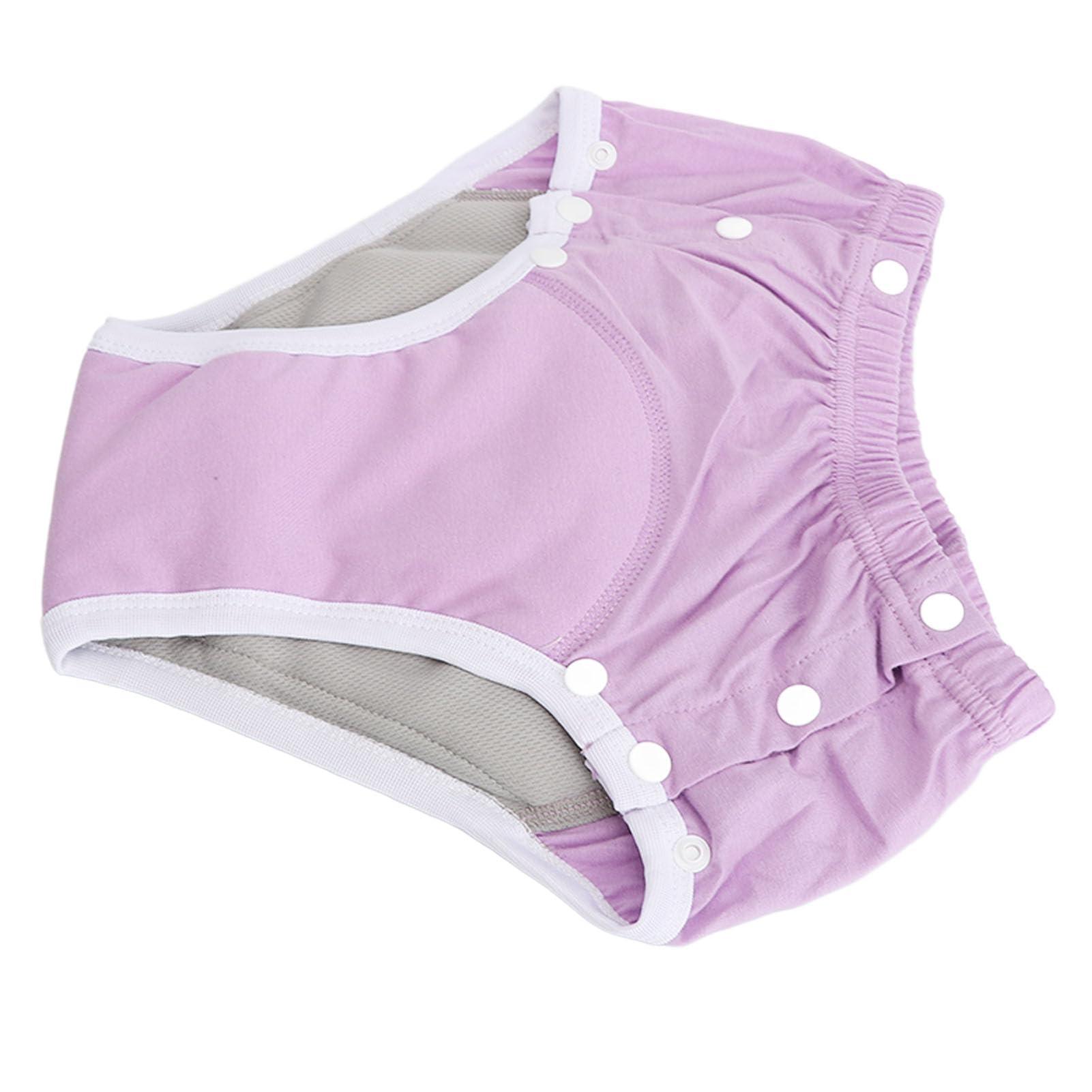 PenRux Adult Cloth Diapers Washable Incontinence Briefs Highly Absorbent Leak Proof Soft for Seniors (M)