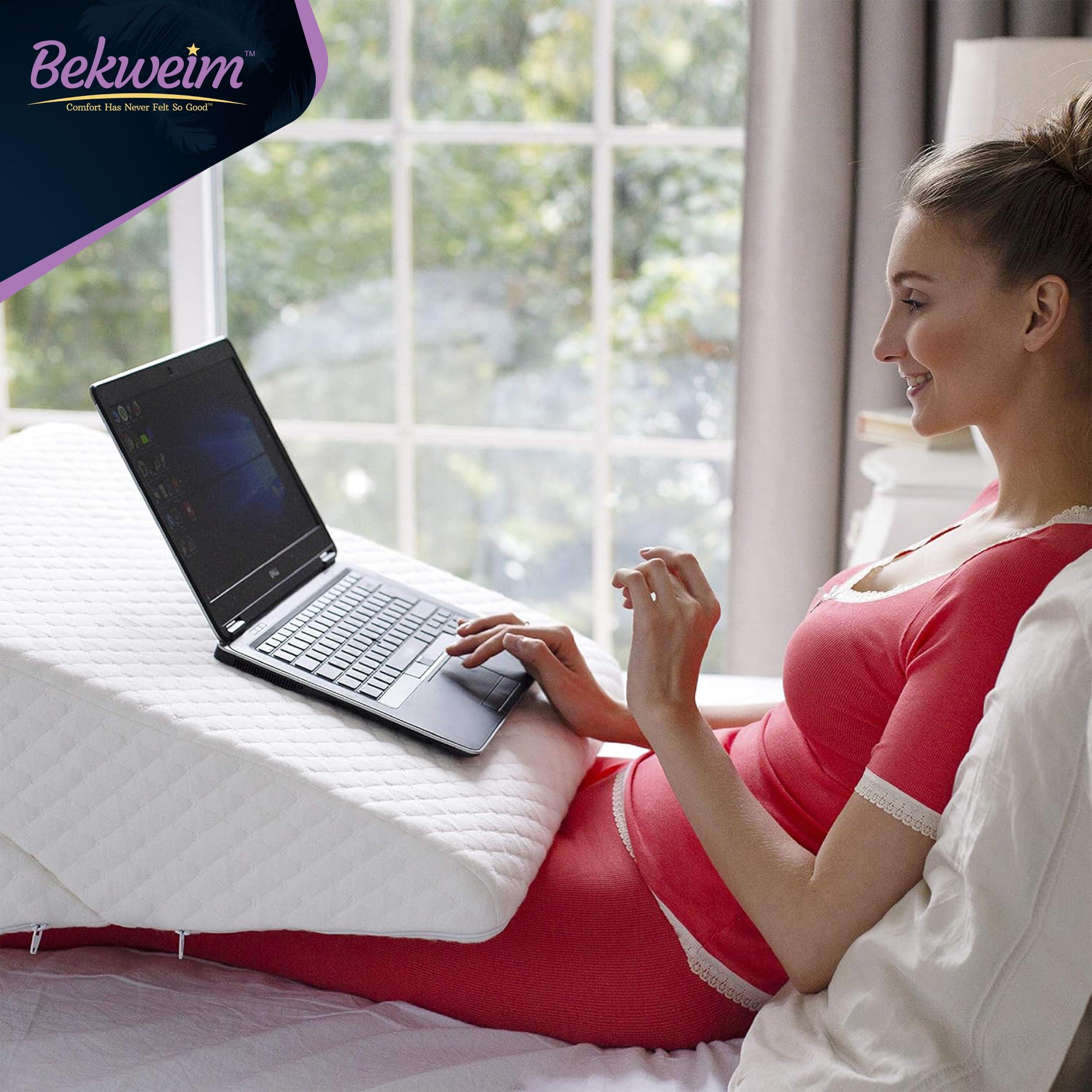 Bekweim Adjustable Bed Wedge Pillow for Sleeping - Wedge Pillow for Sleep Apnea, Gerd, Acid Reflux Relief, Post Surgery - Foam Wedge Pillow for Back Pain Relief, Sleep Apnea Pillow Wedge or for Seniors