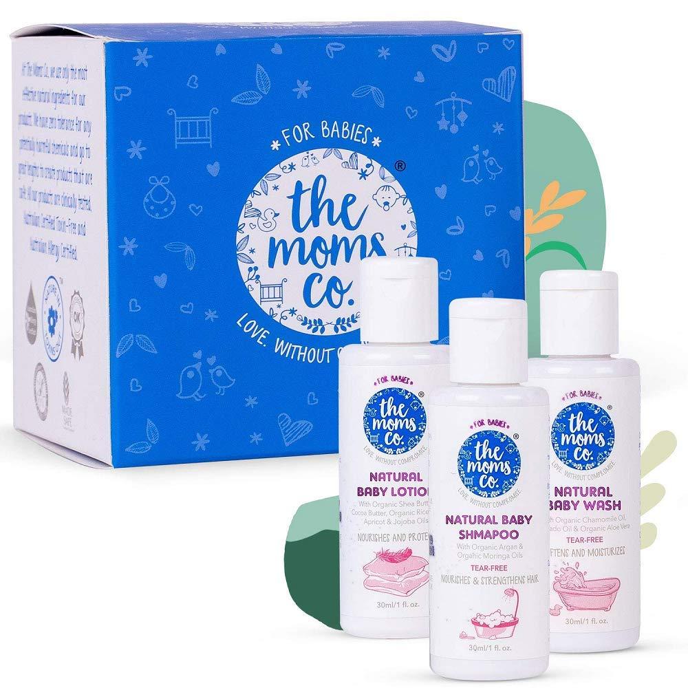 The Moms Co. The Moms Co. Travel Kit for Baby with Shampoo (30 ml), Wash (30 ml) and Lotion (30 ml)