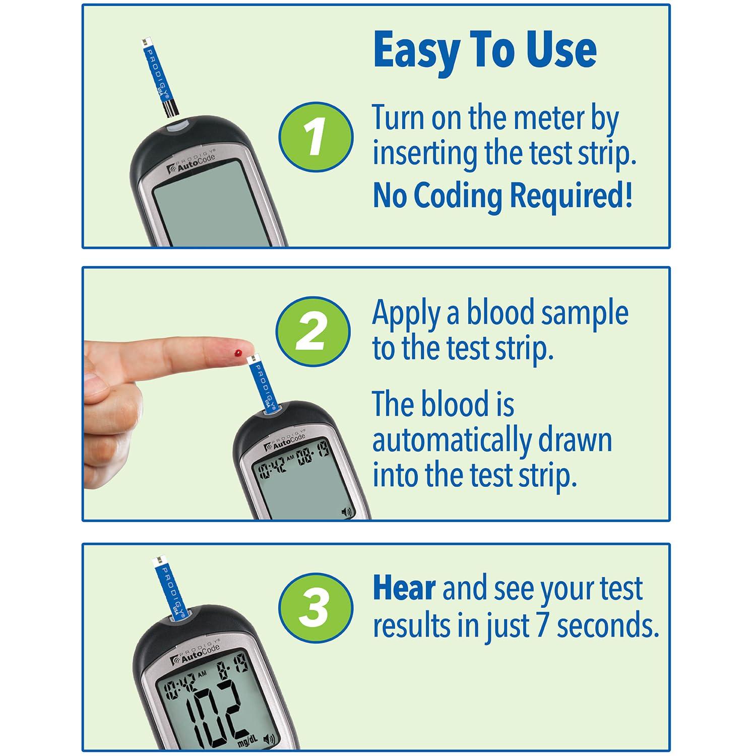 PRODIGY PRODIGY 100ct Test Strips with AutoCode Talking Meter Starter Kit