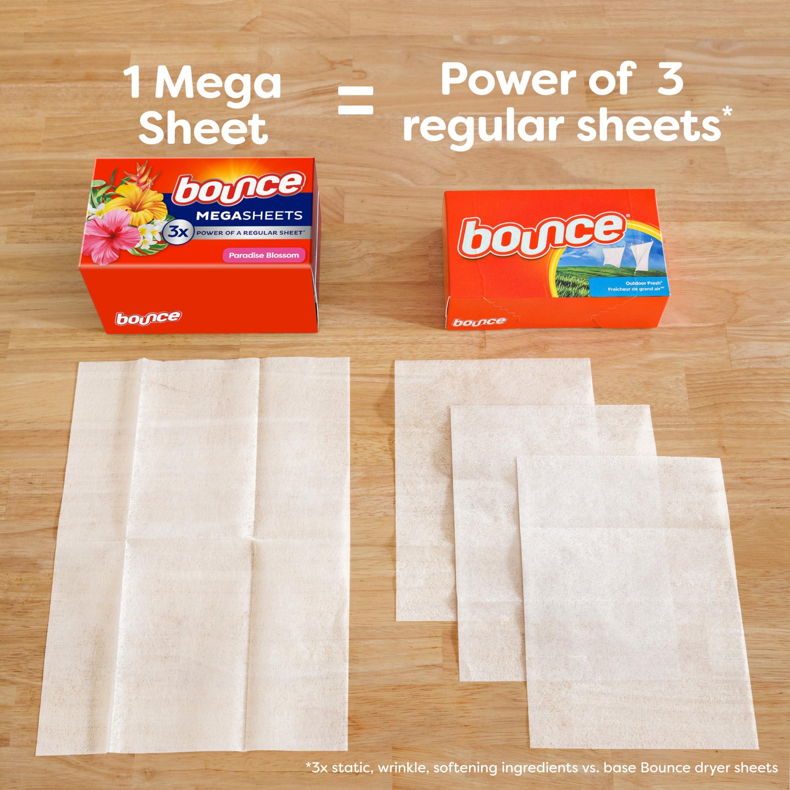 Bounce Bounce Mega Dryer Sheets, Paradise Blossom, 180 Count, Bounce Dryer Sheets