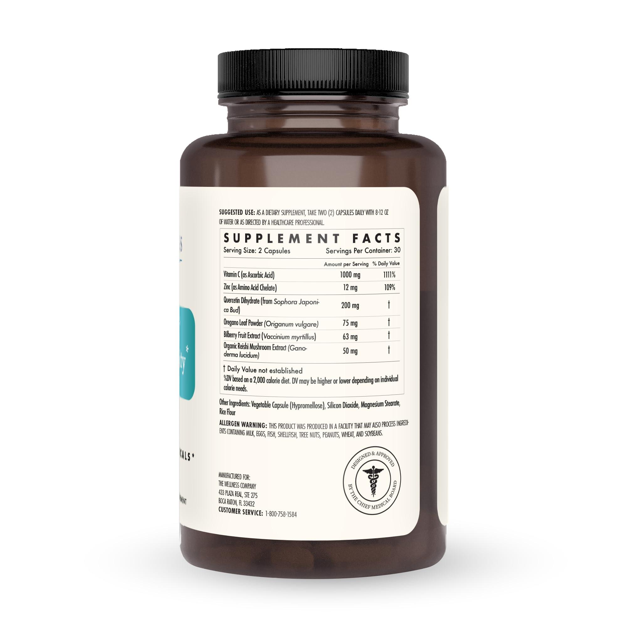 The Wellness Company The Wellness Company Natural Immunity | 60 Capsule (1 Month Supply) | Formulated for Powerful Daily Immune Defense | Non-GMO, Vegan, Gluten Free | for Supporting Healthy Immune Function